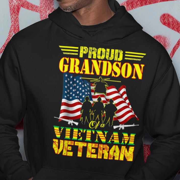 Veteran Veterans Day Proud Grandson Of A Vietnam Veteran For 142 Navy Soldier Army Military Hoodie Unique Gifts