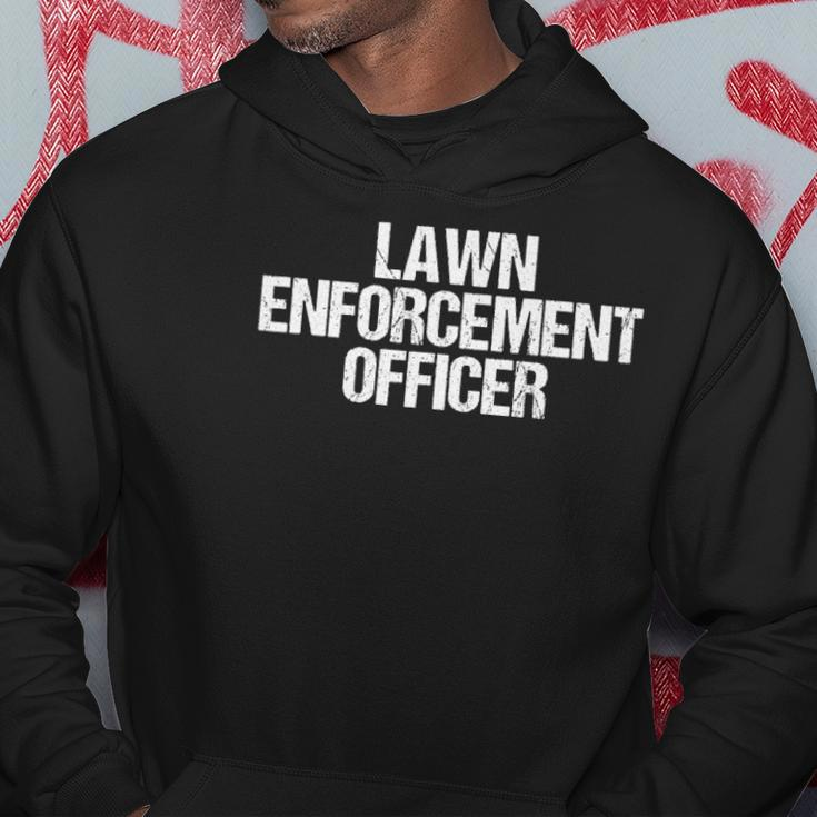 Vintage Lawn Enforcement Officer Quote - Funny Yard Cutting Hoodie Unique Gifts
