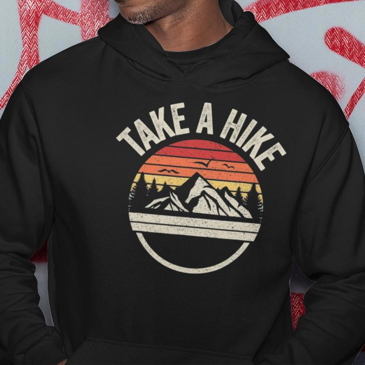 Vintage Retro Take A Hike Hiker Outdoors Camping Hoodie Unique Gifts