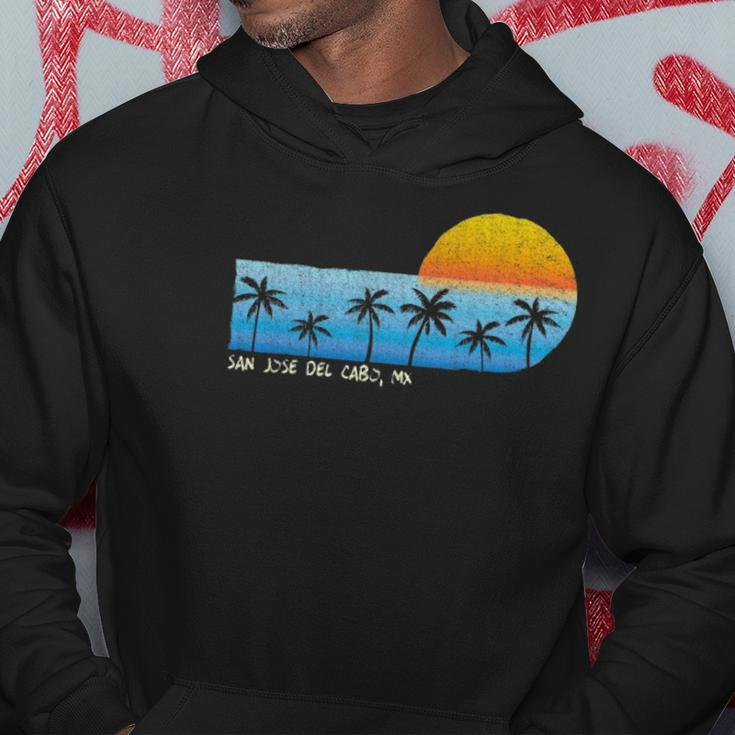 Vintage San Jose Del Cabo Mx Palm Trees & Sunset Beach Hoodie Unique Gifts
