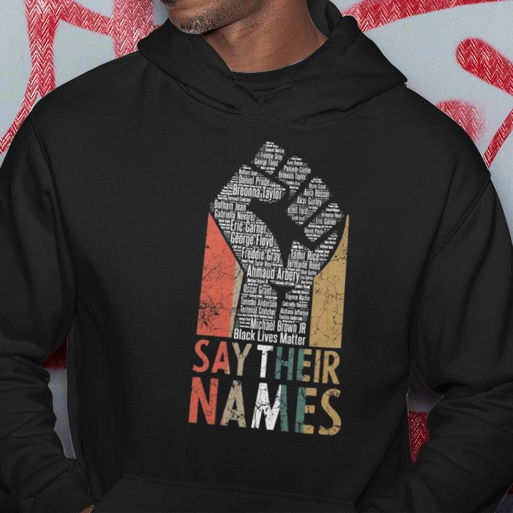 Vintage Say Their Names Black Lives Matter Blm Apparel Hoodie Unique Gifts