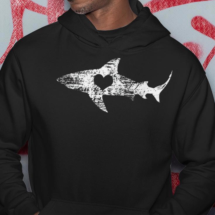 Vintage Shark Silhouette Hammerhead Shark Tiger Shark Heart 158 Trending Shirt Hoodie Funny Gifts