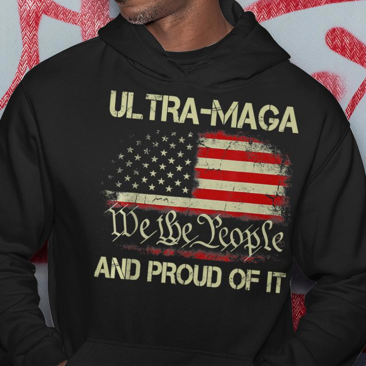 Vintage Ultra Maga And Proud Of It We The People Usa Flag Hoodie Funny Gifts