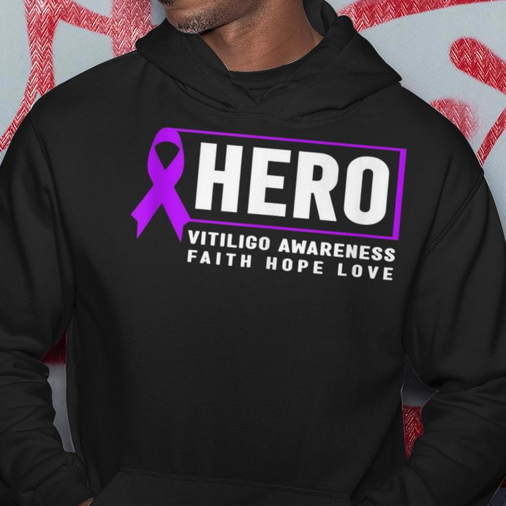 Vitiligo Awareness Hero - Purple Vitiligo Awareness Hoodie Funny Gifts