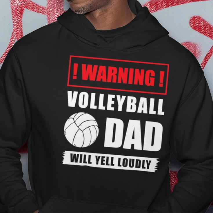 Warning Volleyball Dad Will Yell Loudly Volleyball-Player Hoodie Unique Gifts