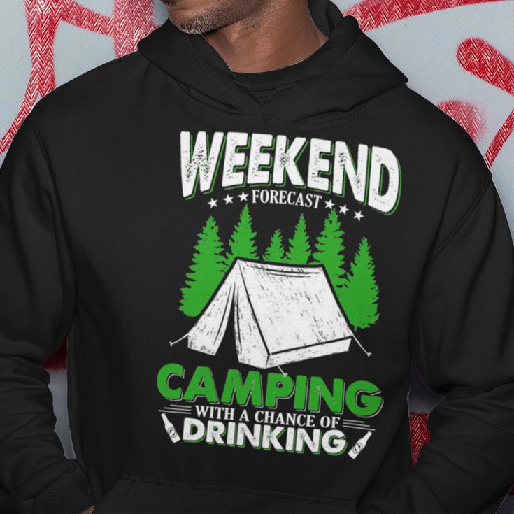 Weekend Forecast Camping With A Chance Of Drinking Funny Hoodie Funny Gifts