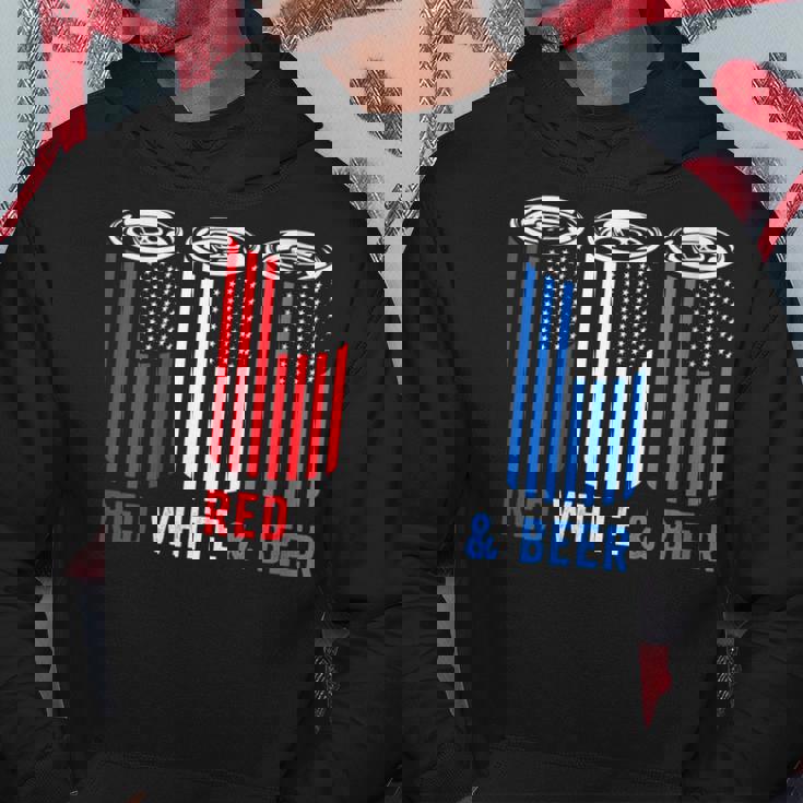 Womens Red White & Beer 4Th Of July Wine Red White Blue Beer Hoodie Personalized Gifts