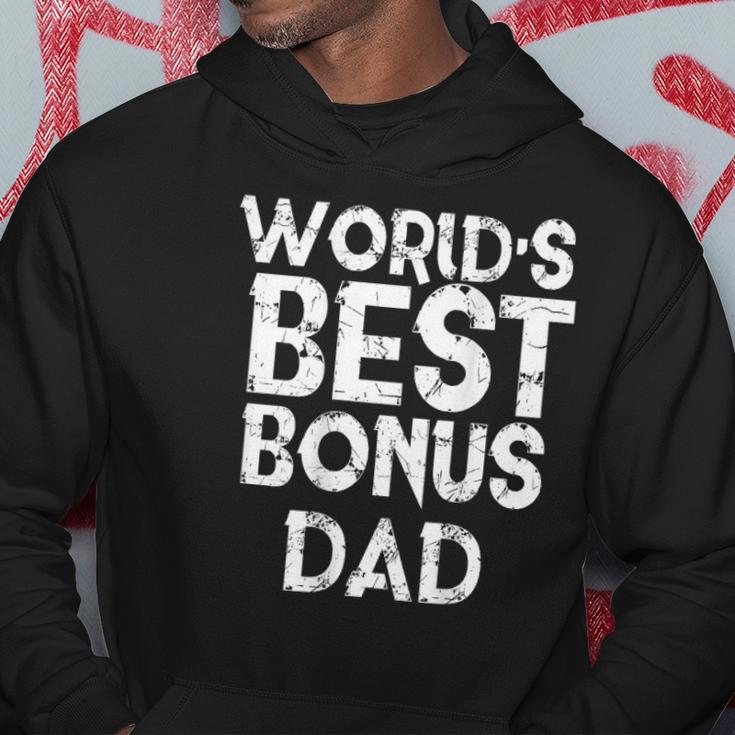 Worlds Best Bonus Dad Step Fathers Day Gift Husband Hoodie Unique Gifts
