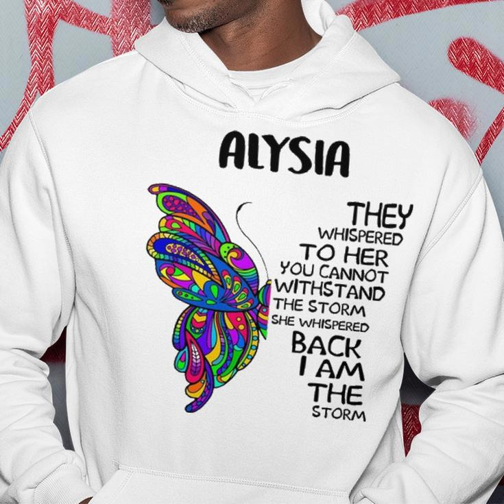 Alysia Name Gift Alysia I Am The Storm Hoodie Funny Gifts