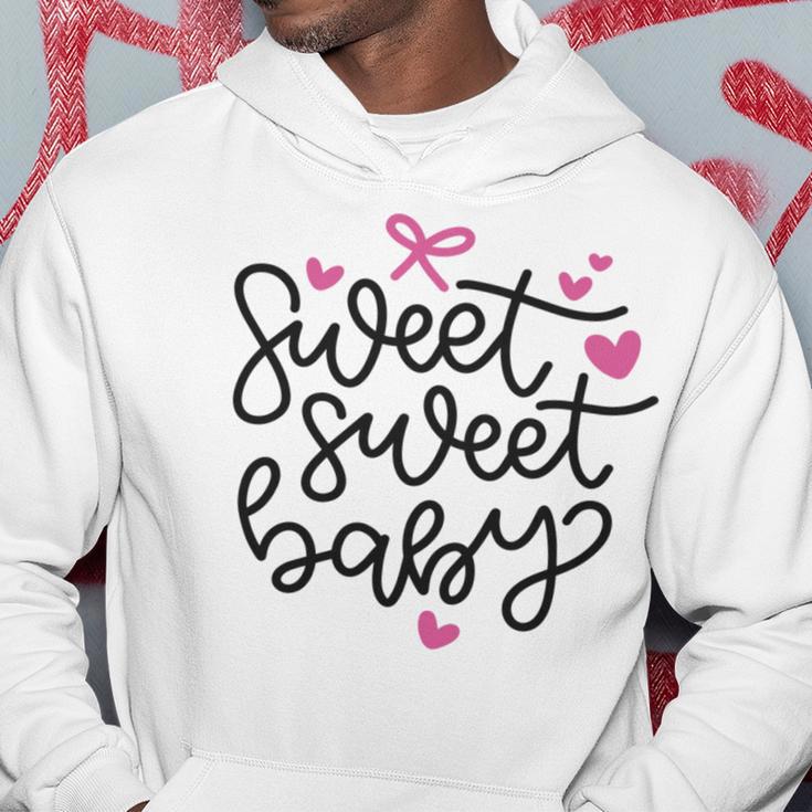 Baby Shower Text Pink Heart Ribbon Design Sweet Sweet Baby Hoodie Funny Gifts