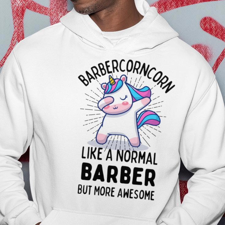 Barbercorn Funny Unicorn Dabbing Gift Like A Normal Barber But More Awesome Hoodie Funny Gifts