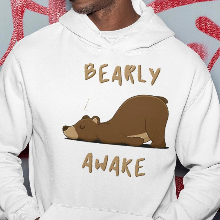 Bearly Awake Funny Sleeping Bear Hoodie Unique Gifts