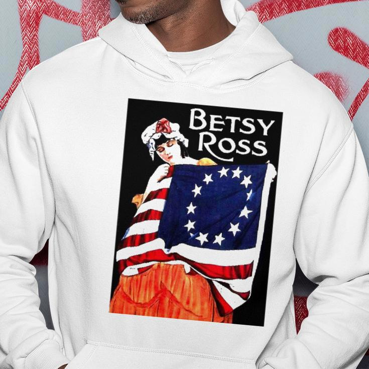 Betsy Ross American Flag 1776 Art 4Th Of July Gift Hoodie Unique Gifts