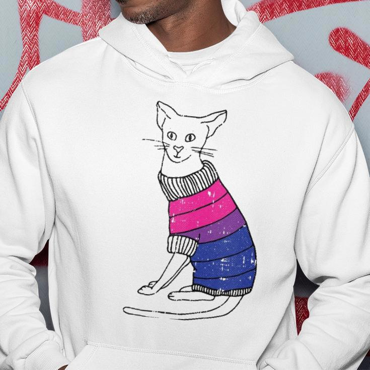 Bisexual Cat Lgbt-Q Pride Cute Kitten Kitty Proud Ally Hoodie Unique Gifts