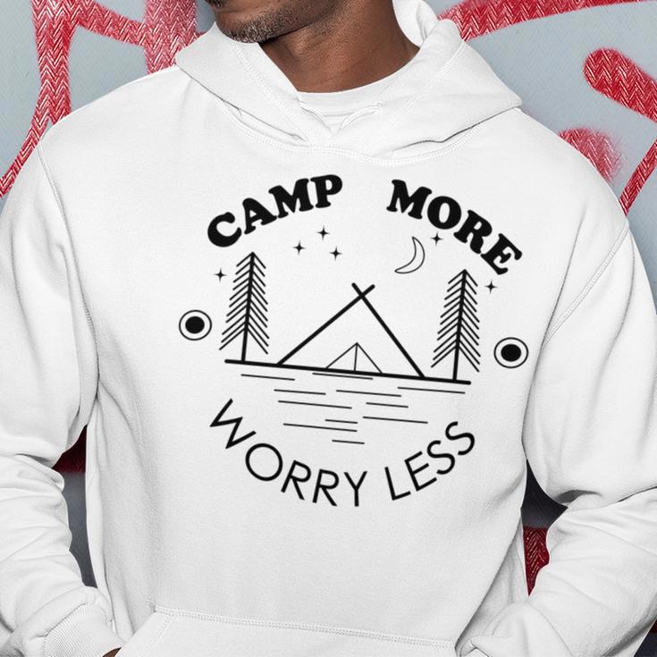 Camp More Worry Less Camping Lovers Hoodie Funny Gifts