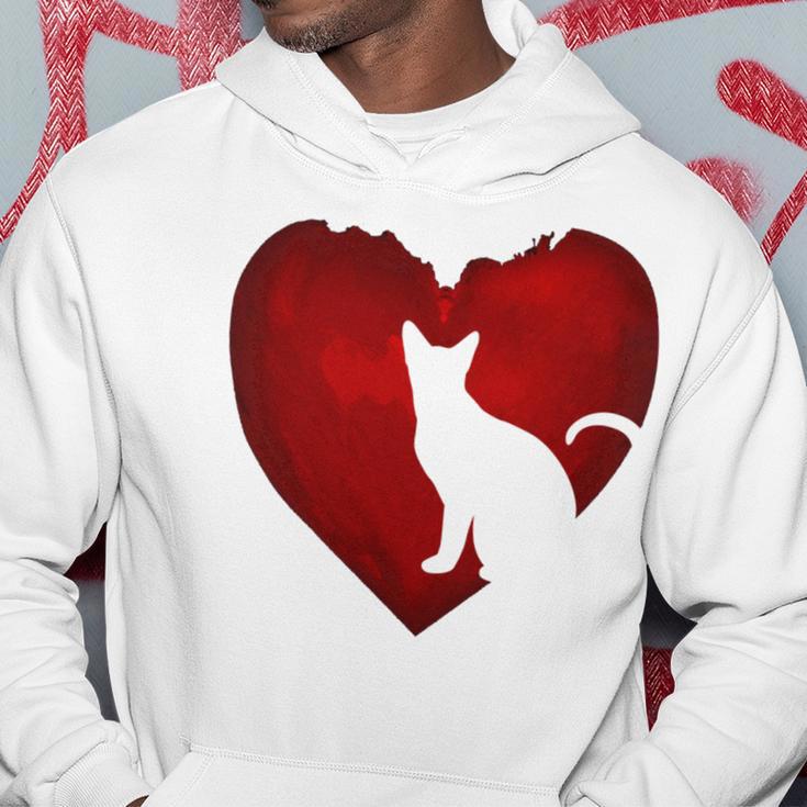 Cat Heart Shirt Cat Lovers Valentine Day Gifts For Couple Hoodie Funny Gifts