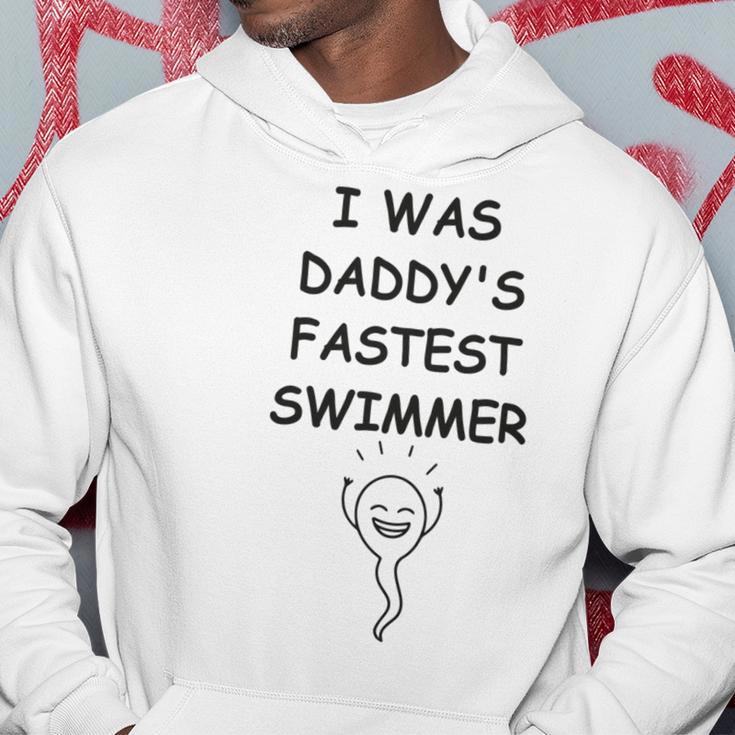 Copy Of I Was Daddys Fastest Swimmer Funny Baby Gift Funny Pregnancy Gift Funny Baby Shower Gift Hoodie Funny Gifts