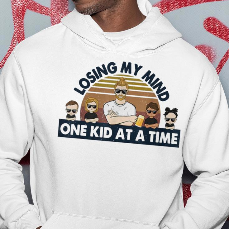 Dad Losing My Mind One Kid At A Time Hoodie Unique Gifts