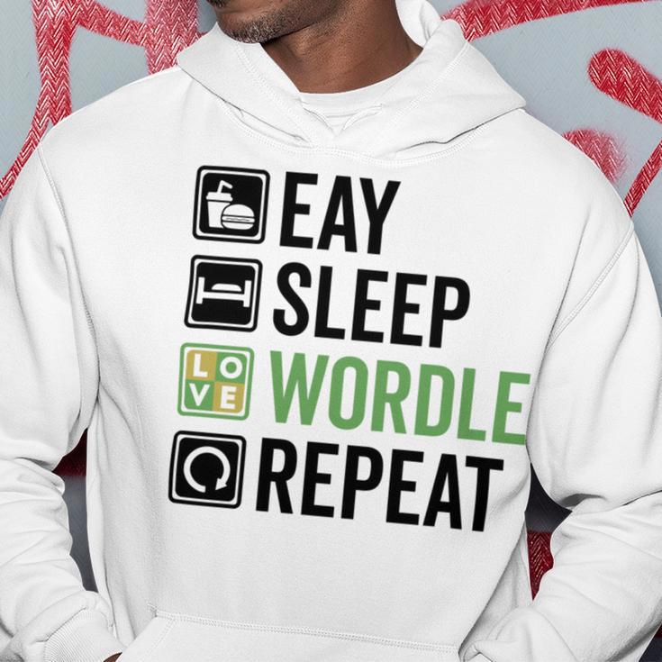 Eat Eat Sleep Wordle Repeat Wordle Lover Wordle Addict Hoodie Funny Gifts