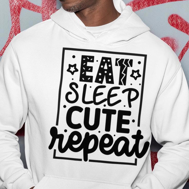 Eat Sleep Cute Repeat Graphic Design For Babys Hoodie Funny Gifts