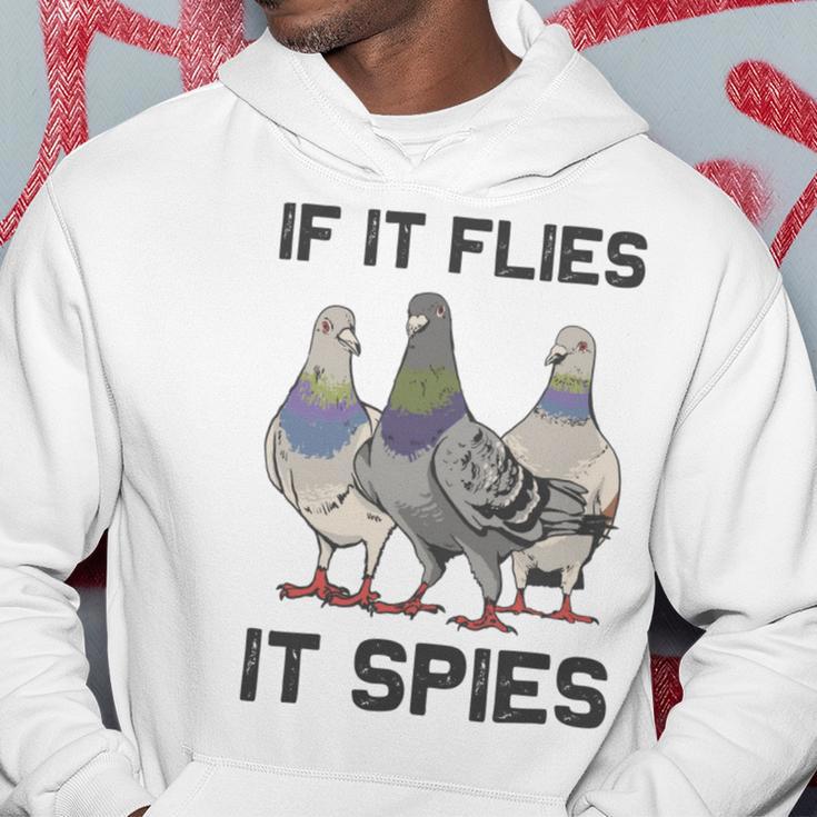 Funny Birds Pun Pigeon If It Flies It Spies Birds Are Liars Hoodie Funny Gifts