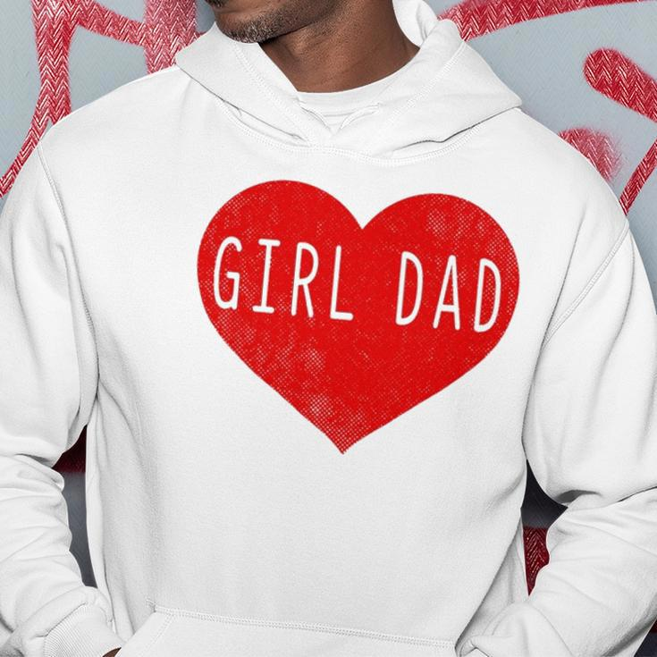 Girl Dad Heart Fathers Day Vintage Retro Hoodie Unique Gifts