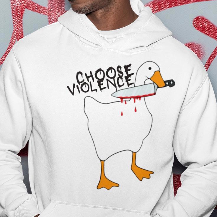 Goose With Knife Sticker Goose Sticker Funny Quotes Funny Animal Stickerspeace Was Never An Option Hoodie Funny Gifts