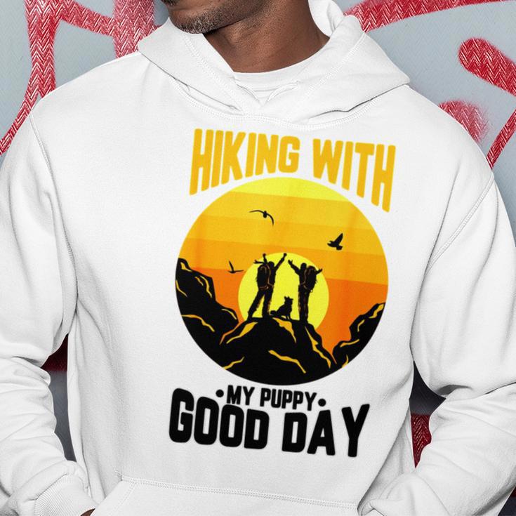 Hiking With My Puppy Good Day Hoodie Funny Gifts