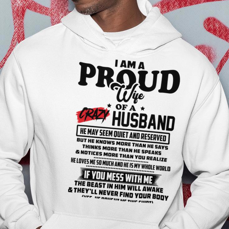 I Am A Proud Wife Of A Crazy Husband V2 Hoodie Funny Gifts