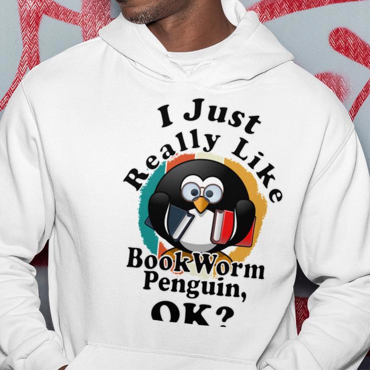 I Really Like Book Worm Penguin Ok Hoodie Funny Gifts