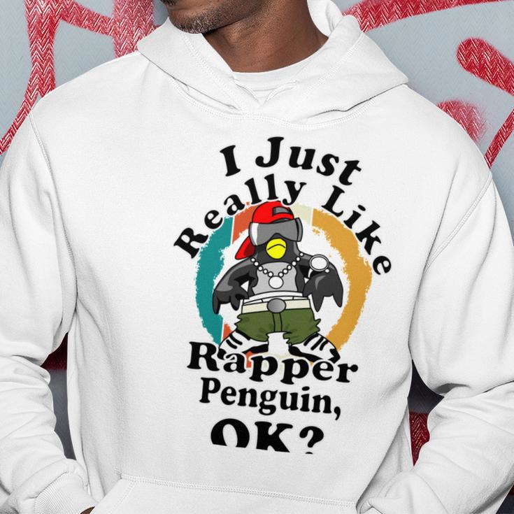 I Really Like Rapper Penguin Ok Hoodie Funny Gifts