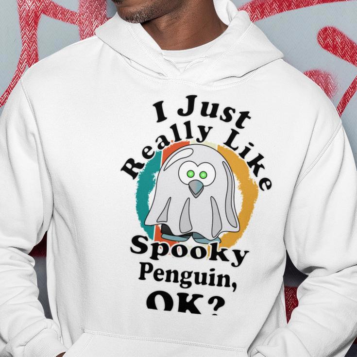 I Really Like Spooky Penguin Ok Hoodie Funny Gifts