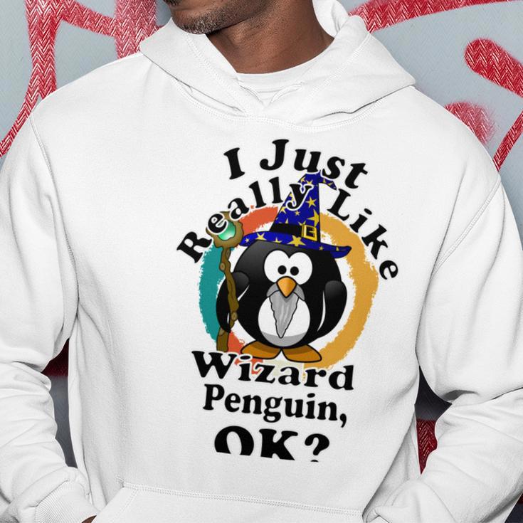 I Really Like Wizard Penguin Ok Hoodie Funny Gifts