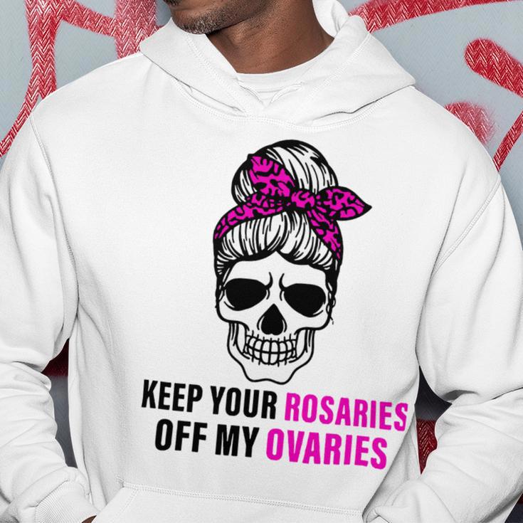 Keep Your Rosaries Off My Ovaries Feminist Skull Hoodie Funny Gifts