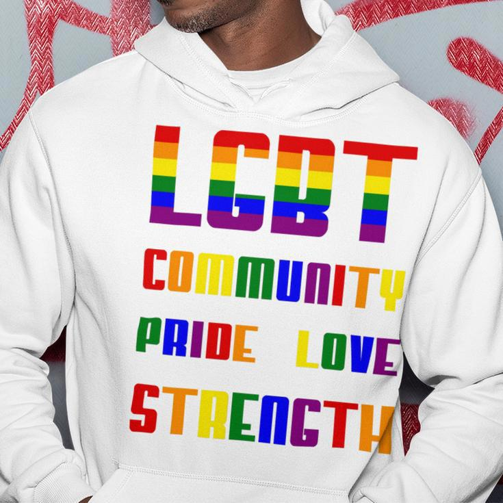 Lgbt Pride Month Lgbt History Month Slogan Shirt Lgbt Community Pride Love Strength Hoodie Unique Gifts