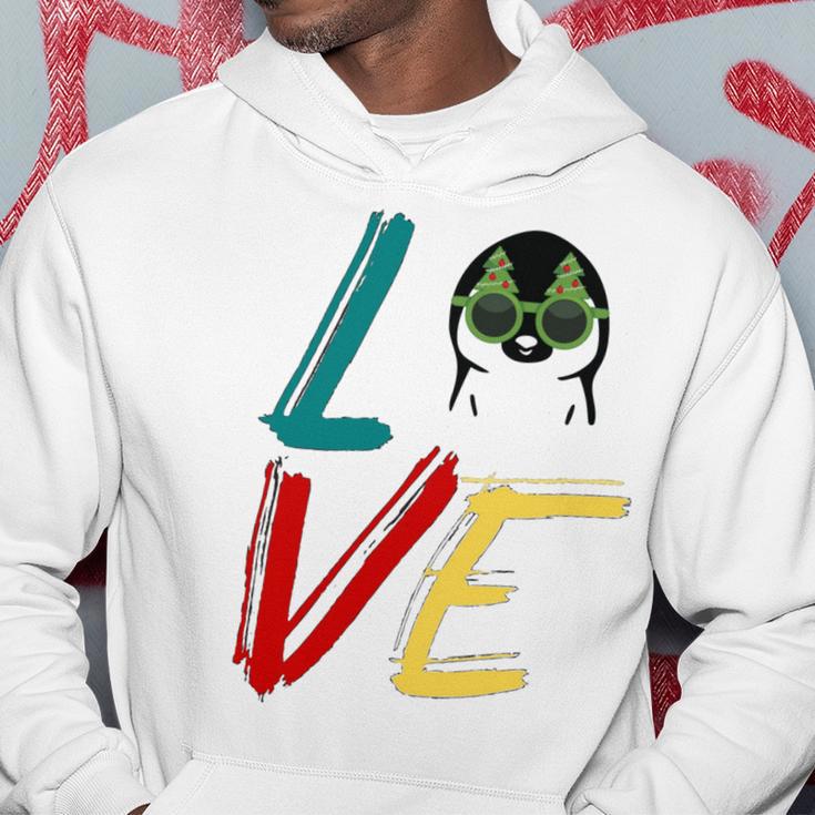 Love The Xmas Penguin Hoodie Funny Gifts