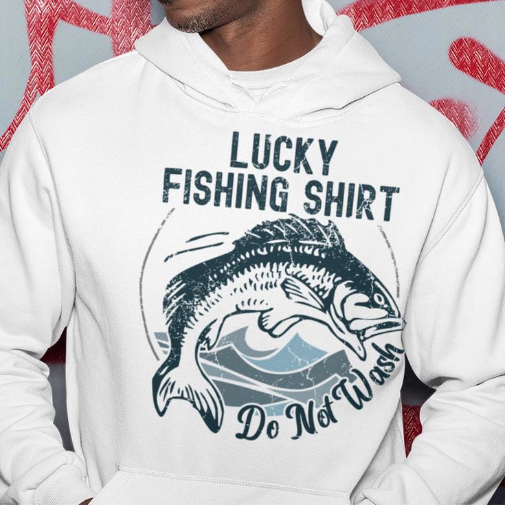 Lucky Fishing Shirt Do Not Wash Fisherman Dad Blue Hoodie Funny Gifts