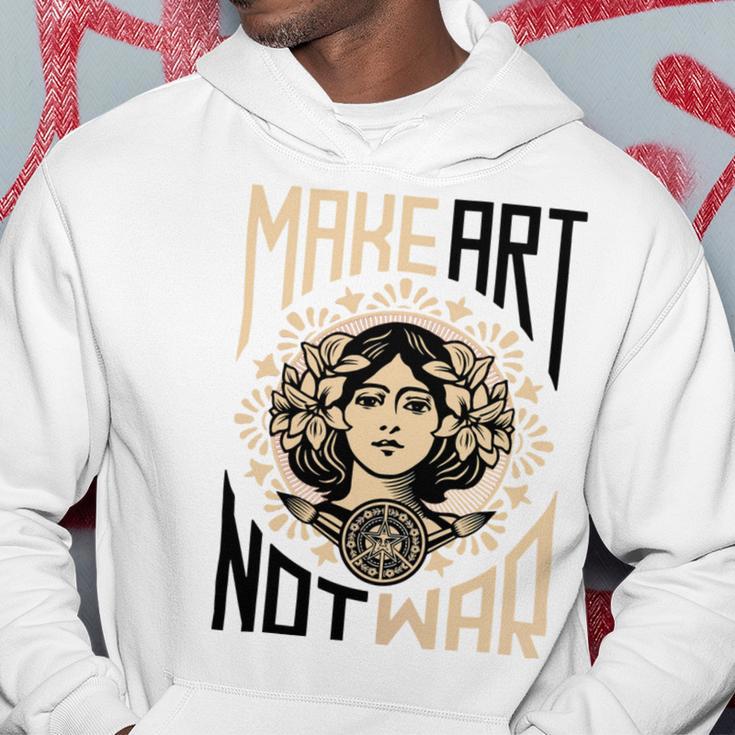 Make Art Not War Symbol Hoodie Funny Gifts