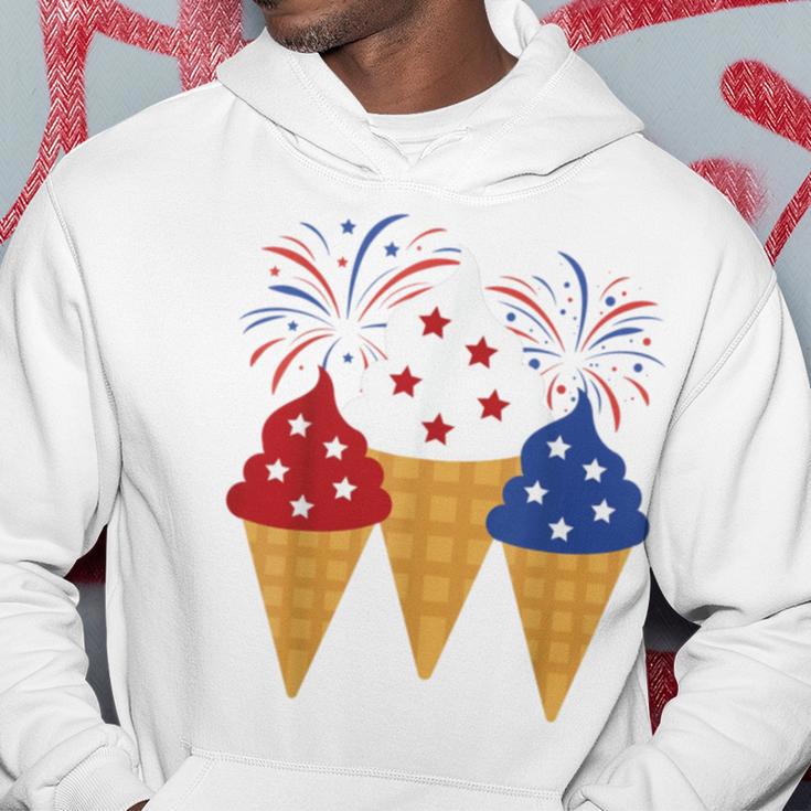 Memorial Day 4Th Of July Holiday Patriotic Ice Cream Hoodie Funny Gifts