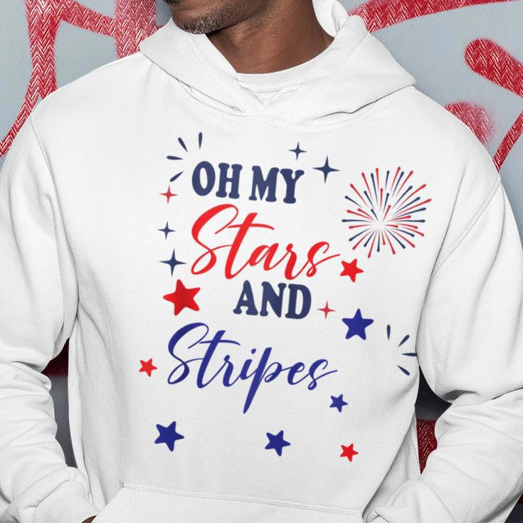 Oh My Stars And Stripes July 4Th Patriotic Fireworks Hoodie Funny Gifts