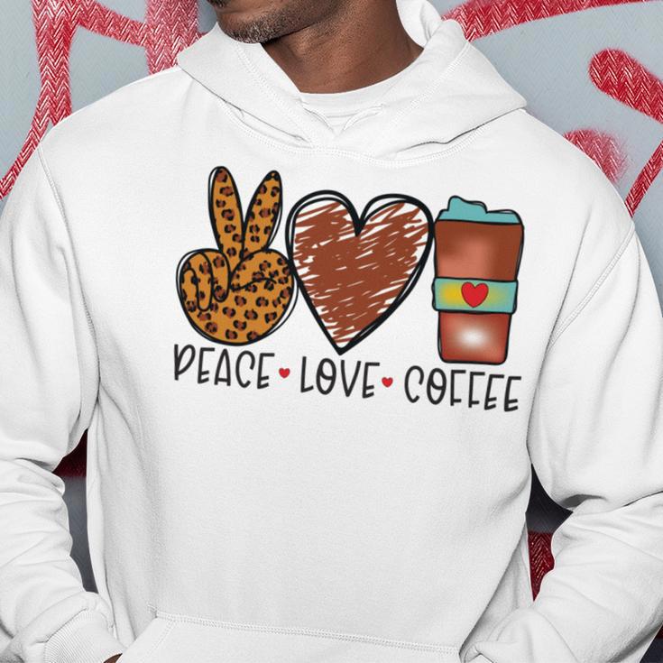 Peace Love Coffee Hoodie Funny Gifts