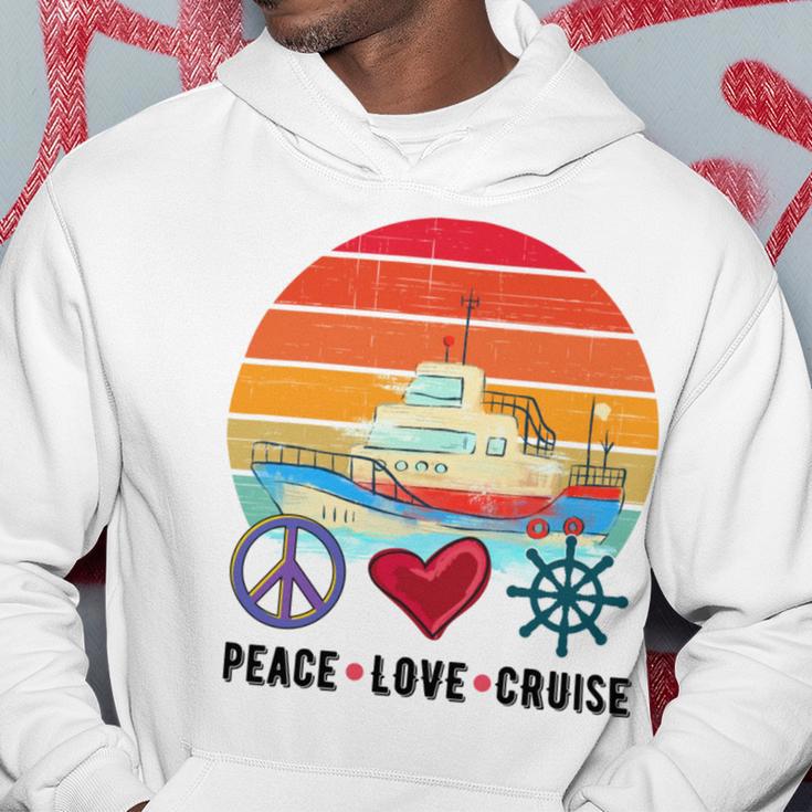 Peace Love Cruising Family Cruise Vacation Matching Gift Hoodie Funny Gifts