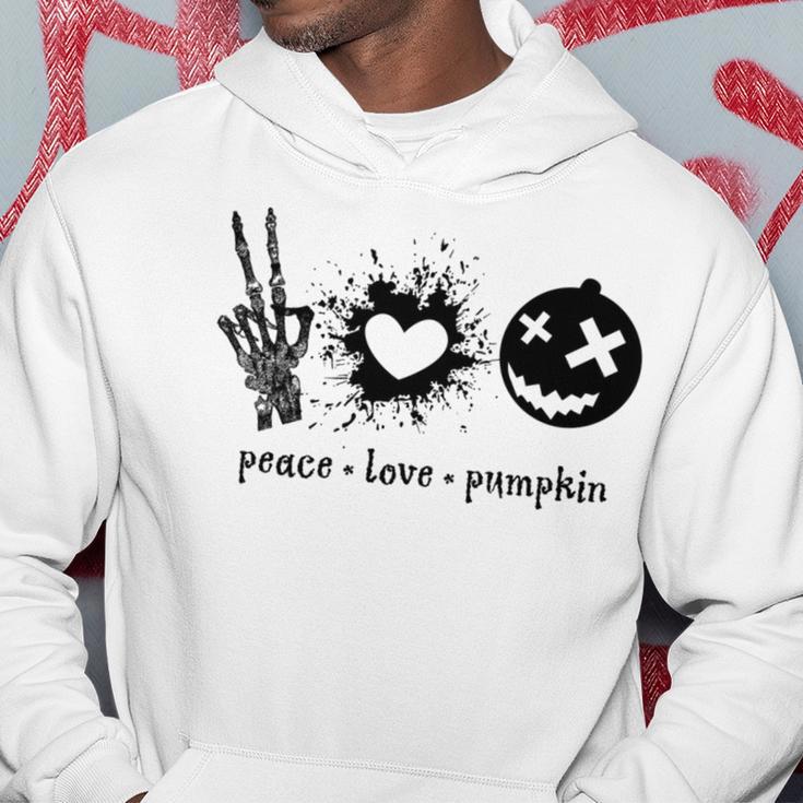 Peace Love Pumpkin Halloween Hoodie Funny Gifts