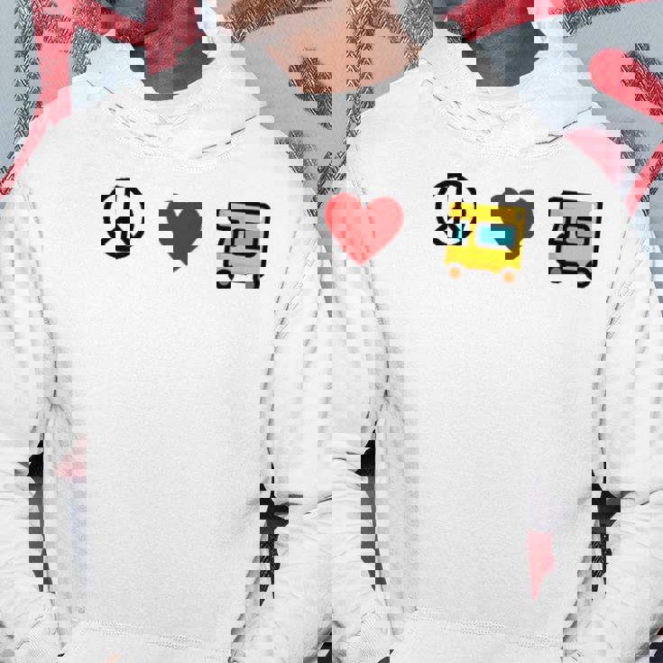 Peace Love Rv Camp Van Travel Fun Graphic Travel Hoodie Unique Gifts