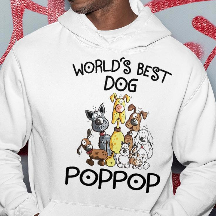Poppop Grandpa Gift Worlds Best Dog Poppop Hoodie Funny Gifts