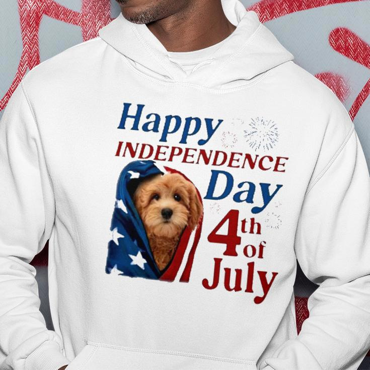 Red Goldendoodle Happy Independence Day 4Th Of July American Flag Hoodie Unique Gifts