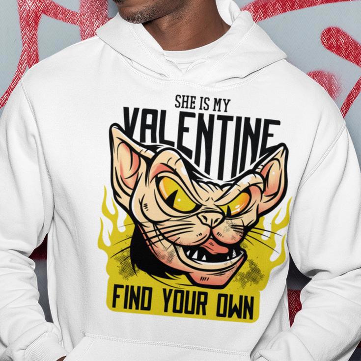 She Is My Valentine Cat Hoodie Funny Gifts