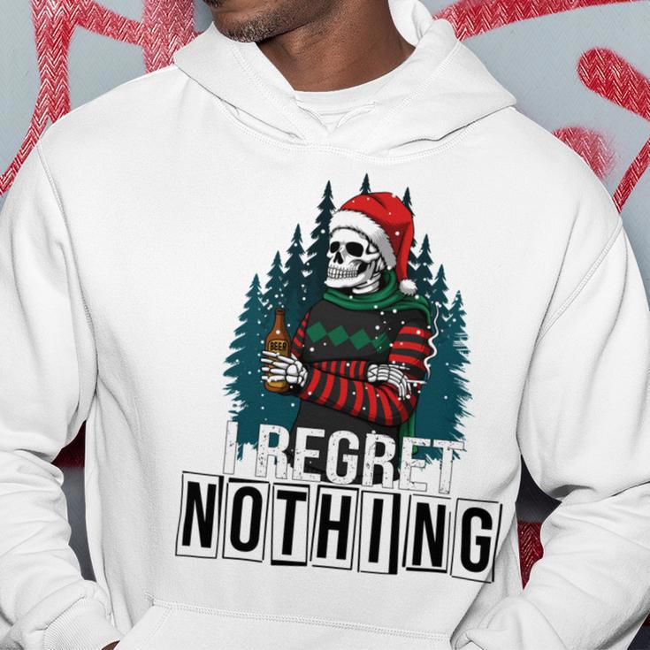 Skeleton Santa I Regret Nothing Christmas Hoodie Funny Gifts