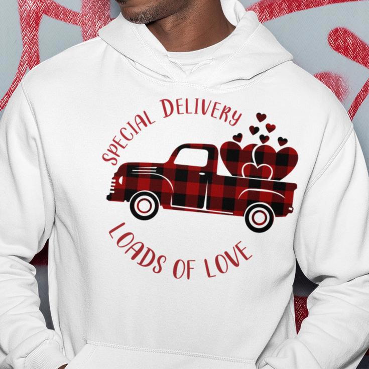 Special Delivery Valentines Car Red Plaid Hoodie Funny Gifts