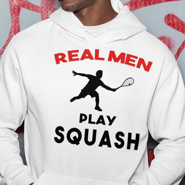 Squash Men Sport Awesome Idea Real Men Play Squash Hoodie Funny Gifts